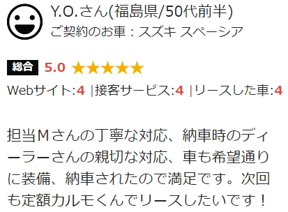 月額定額カーリース[おトクにマイカー 定額カルモくん]